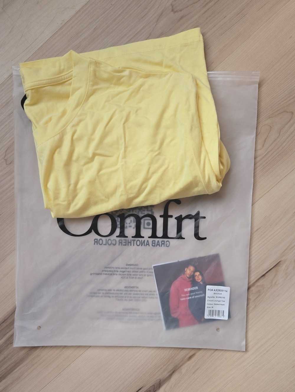 NWT Comfrt Cloud Lounge Tee, Buttercream, Size Medium